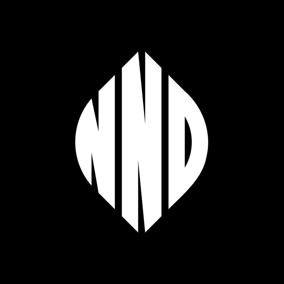 NNO circle letter logo design with circle and ellipse shape. NNO ellipse letters with typographic style. The three initials form a circle logo. NNO Circle Emblem Abstract Monogram Letter Mark Vector. vector