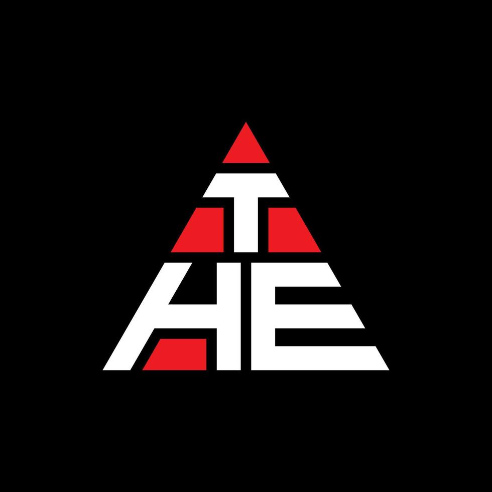 THE triangle letter logo design with triangle shape. THE triangle logo design monogram. THE triangle vector logo template with red color. THE triangular logo Simple, Elegant, and Luxurious Logo.