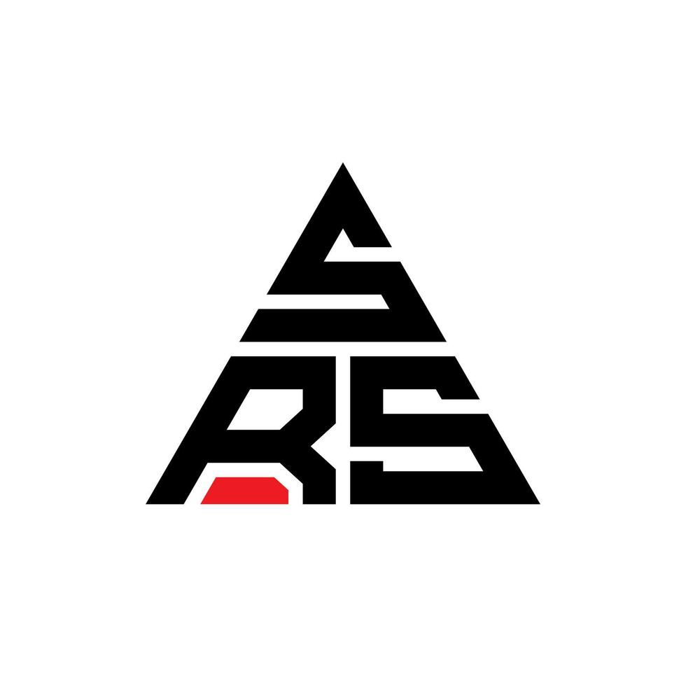 diseño de logotipo de letra de triángulo srs con forma de triángulo. monograma de diseño de logotipo de triángulo srs. plantilla de logotipo de vector de triángulo srs con color rojo. logotipo triangular srs logotipo simple, elegante y lujoso.