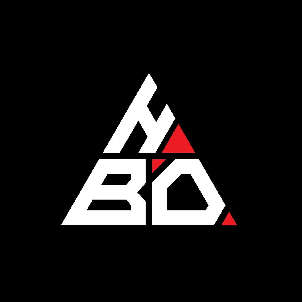 diseño de logotipo de letra de triángulo hbo con forma de triángulo. monograma de diseño de logotipo de triángulo hbo. plantilla de logotipo de vector de triángulo hbo con color rojo. logotipo triangular hbo logotipo simple, elegante y lujoso.