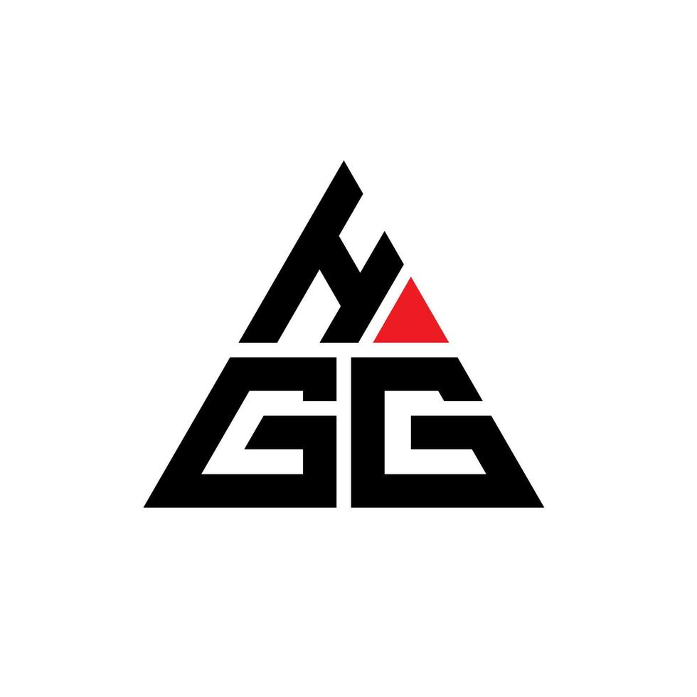 diseño de logotipo de letra de triángulo hgg con forma de triángulo. monograma de diseño del logotipo del triángulo hgg. plantilla de logotipo de vector de triángulo hgg con color rojo. logotipo triangular hgg logotipo simple, elegante y lujoso.