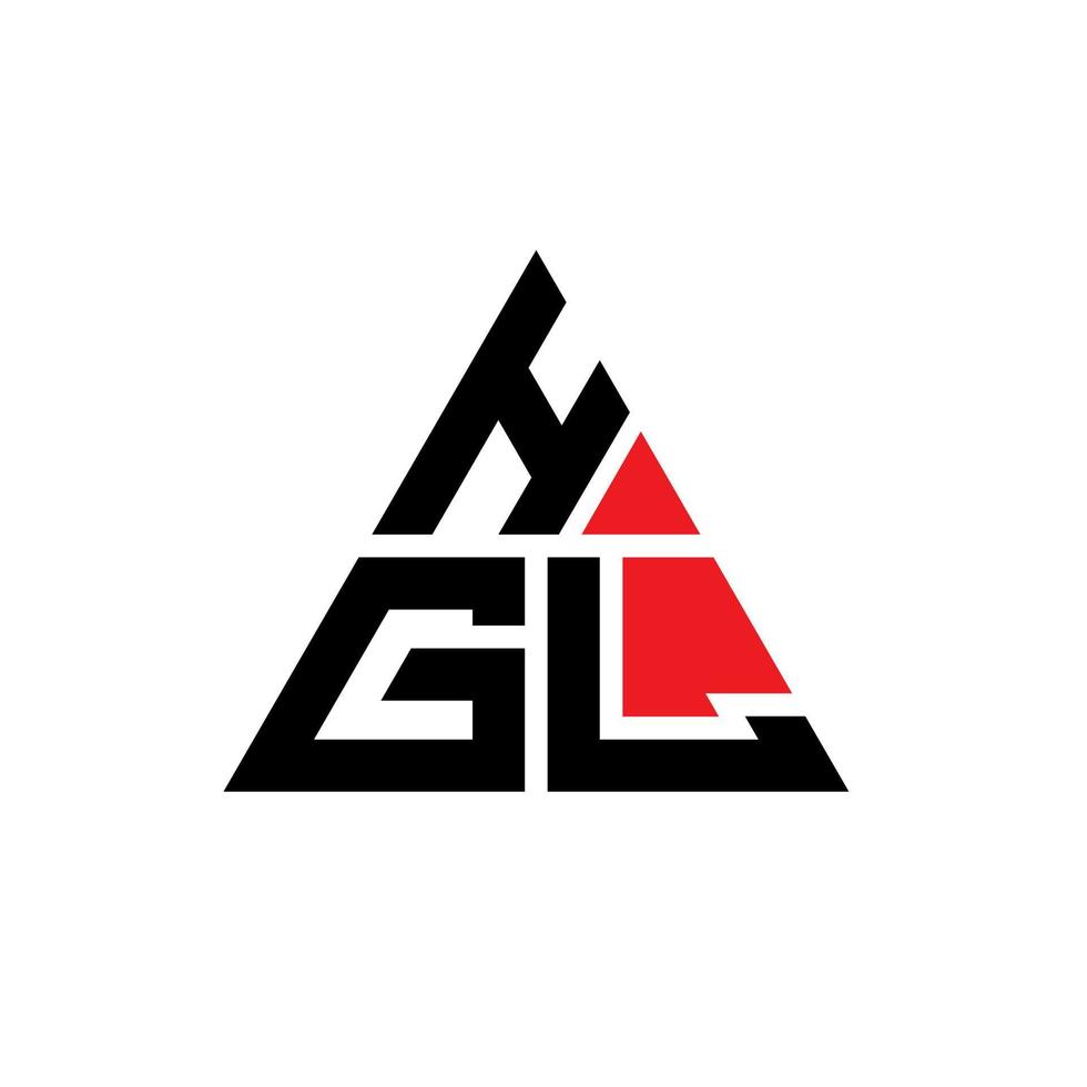 diseño de logotipo de letra de triángulo hgl con forma de triángulo. monograma de diseño de logotipo de triángulo hgl. plantilla de logotipo de vector de triángulo hgl con color rojo. logotipo triangular hgl logotipo simple, elegante y lujoso.