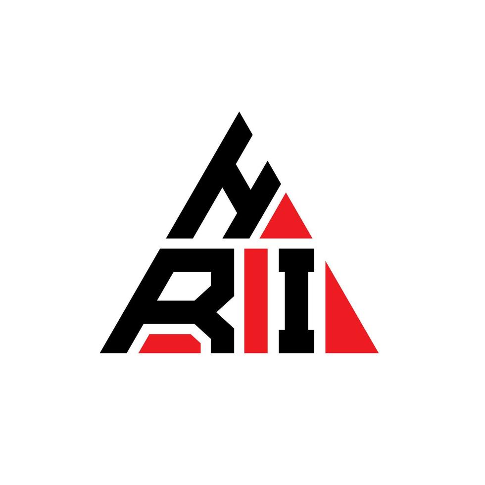 diseño de logotipo de letra de triángulo hri con forma de triángulo. monograma de diseño de logotipo de triángulo hri. plantilla de logotipo de vector de triángulo hri con color rojo. logotipo triangular hri logotipo simple, elegante y lujoso.