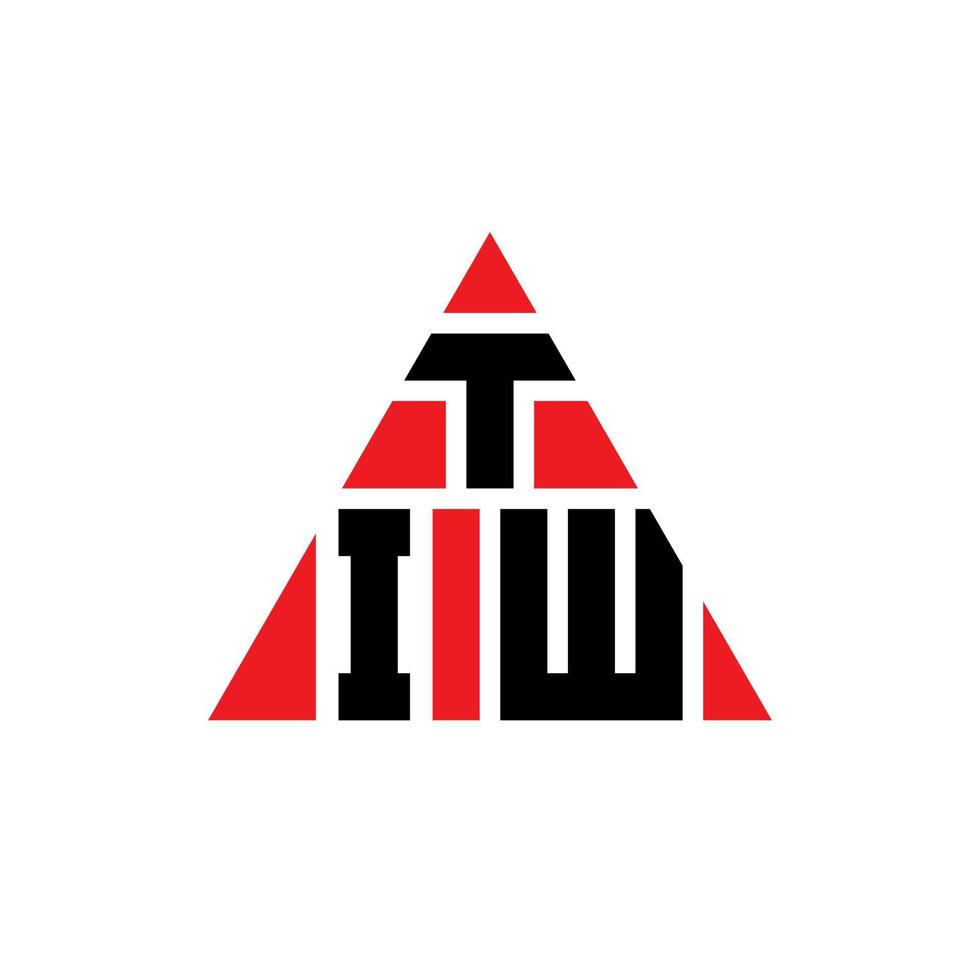 TIW triangle letter logo design with triangle shape. TIW triangle logo design monogram. TIW triangle vector logo template with red color. TIW triangular logo Simple, Elegant, and Luxurious Logo.