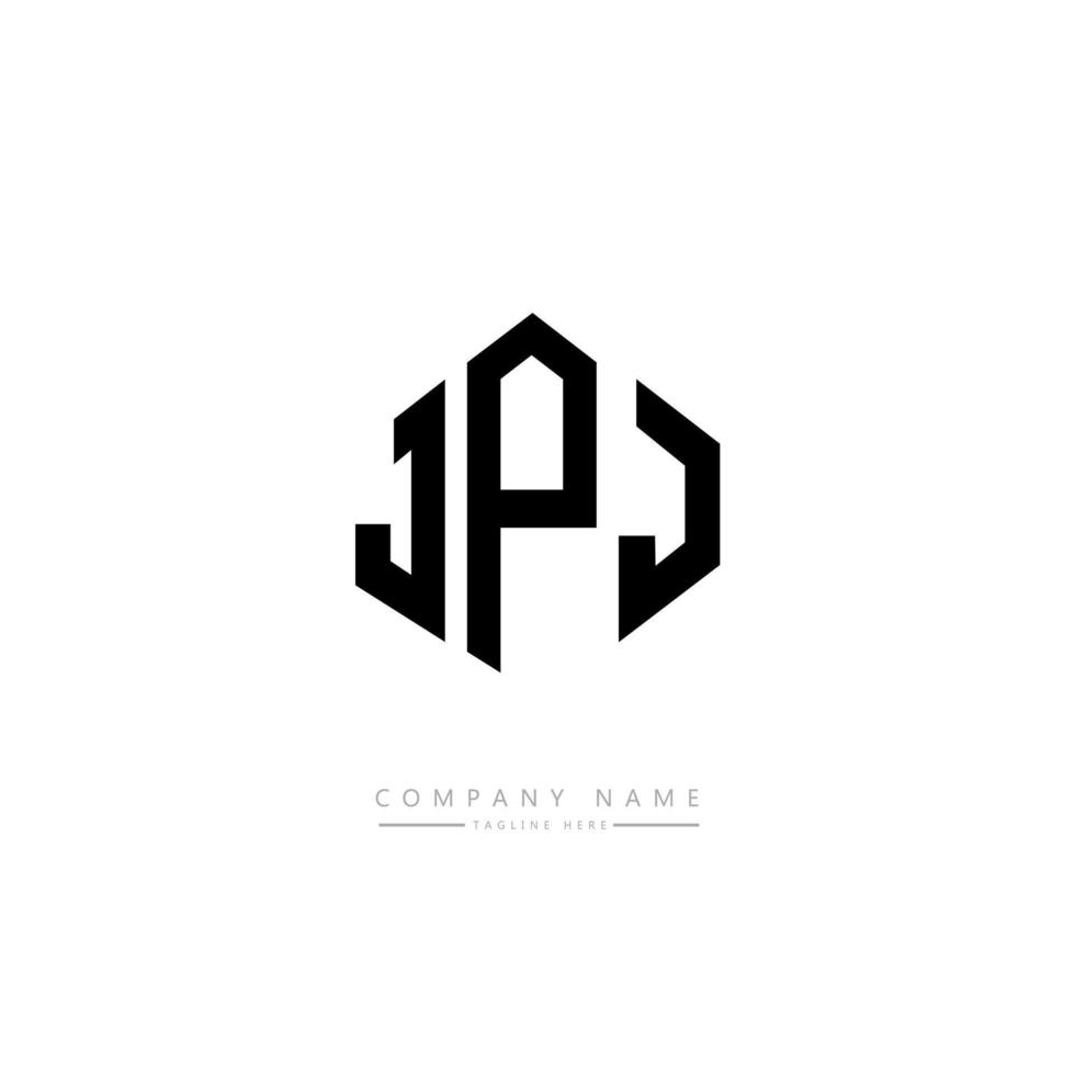 JPJ letter logo design with polygon shape. JPJ polygon and cube shape ...