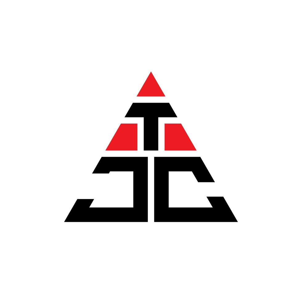 TJC triangle letter logo design with triangle shape. TJC triangle logo design monogram. TJC triangle vector logo template with red color. TJC triangular logo Simple, Elegant, and Luxurious Logo.
