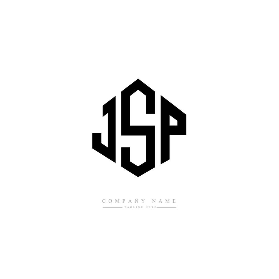 JSP letter logo design with polygon shape. JSP polygon and cube shape ...
