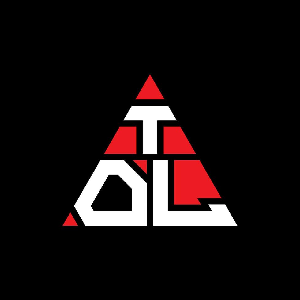 diseño de logotipo de letra de triángulo tol con forma de triángulo. monograma de diseño de logotipo de triángulo tol. plantilla de logotipo de vector de triángulo tol con color rojo. logotipo triangular tol logotipo simple, elegante y lujoso.