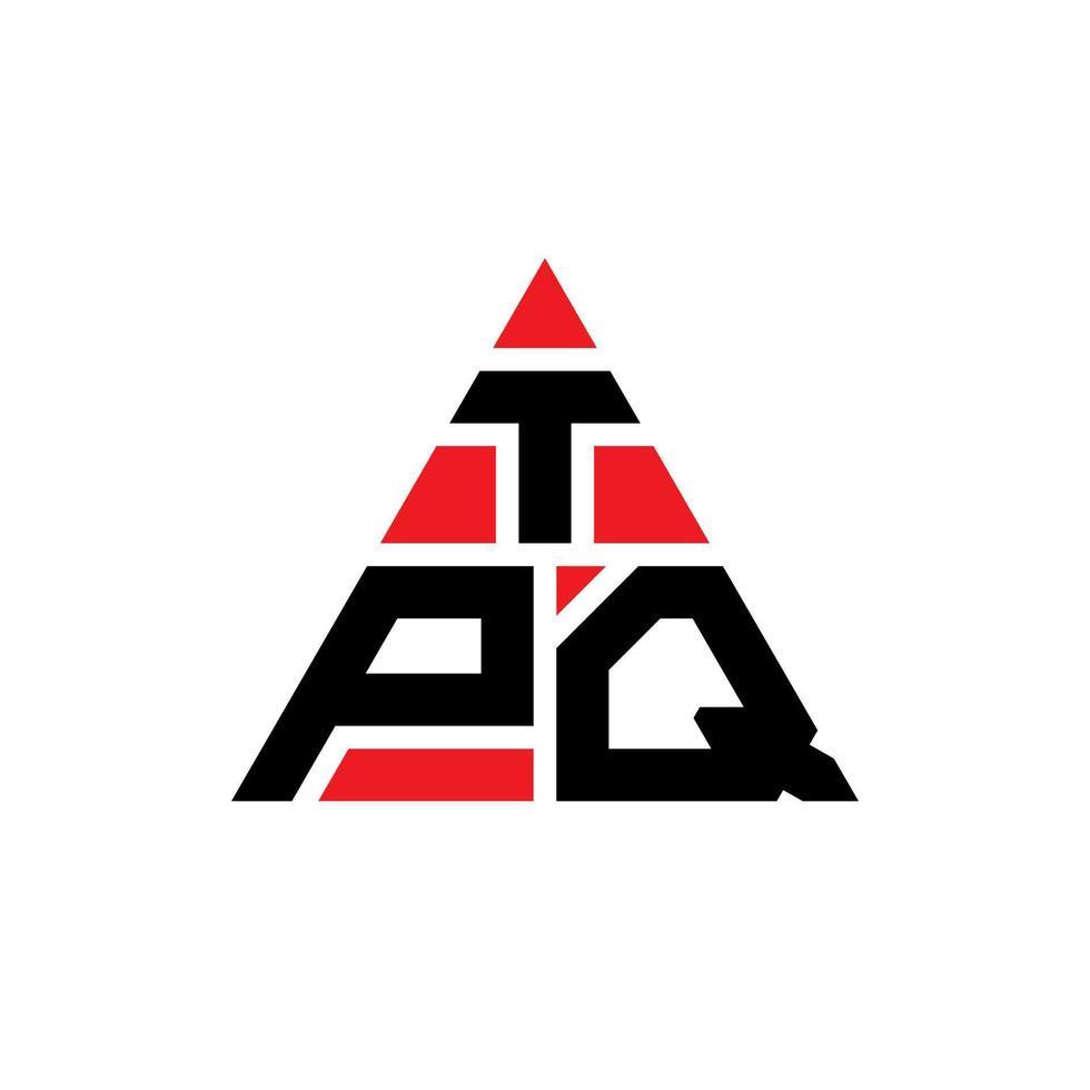 diseño de logotipo de letra triangular tpq con forma de triángulo. monograma de diseño de logotipo de triángulo tpq. plantilla de logotipo de vector de triángulo tpq con color rojo. logotipo triangular tpq logotipo simple, elegante y lujoso.