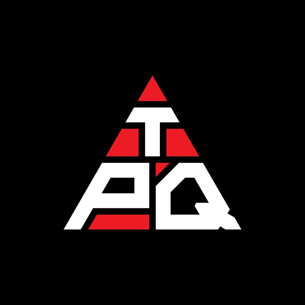 diseño de logotipo de letra triangular tpq con forma de triángulo. monograma de diseño de logotipo de triángulo tpq. plantilla de logotipo de vector de triángulo tpq con color rojo. logotipo triangular tpq logotipo simple, elegante y lujoso.