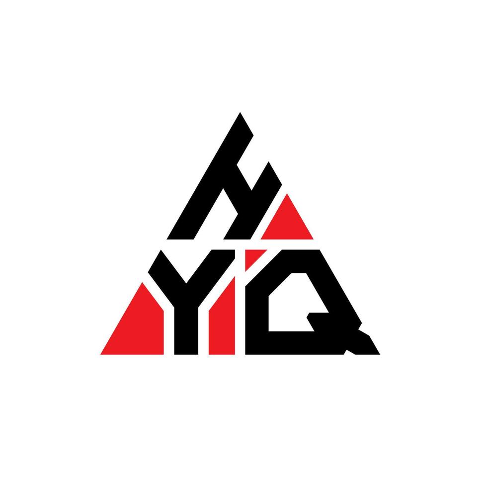 diseño de logotipo de letra triangular hyq con forma de triángulo. monograma de diseño de logotipo de triángulo hyq. plantilla de logotipo de vector de triángulo hyq con color rojo. logotipo triangular hyq logotipo simple, elegante y lujoso.