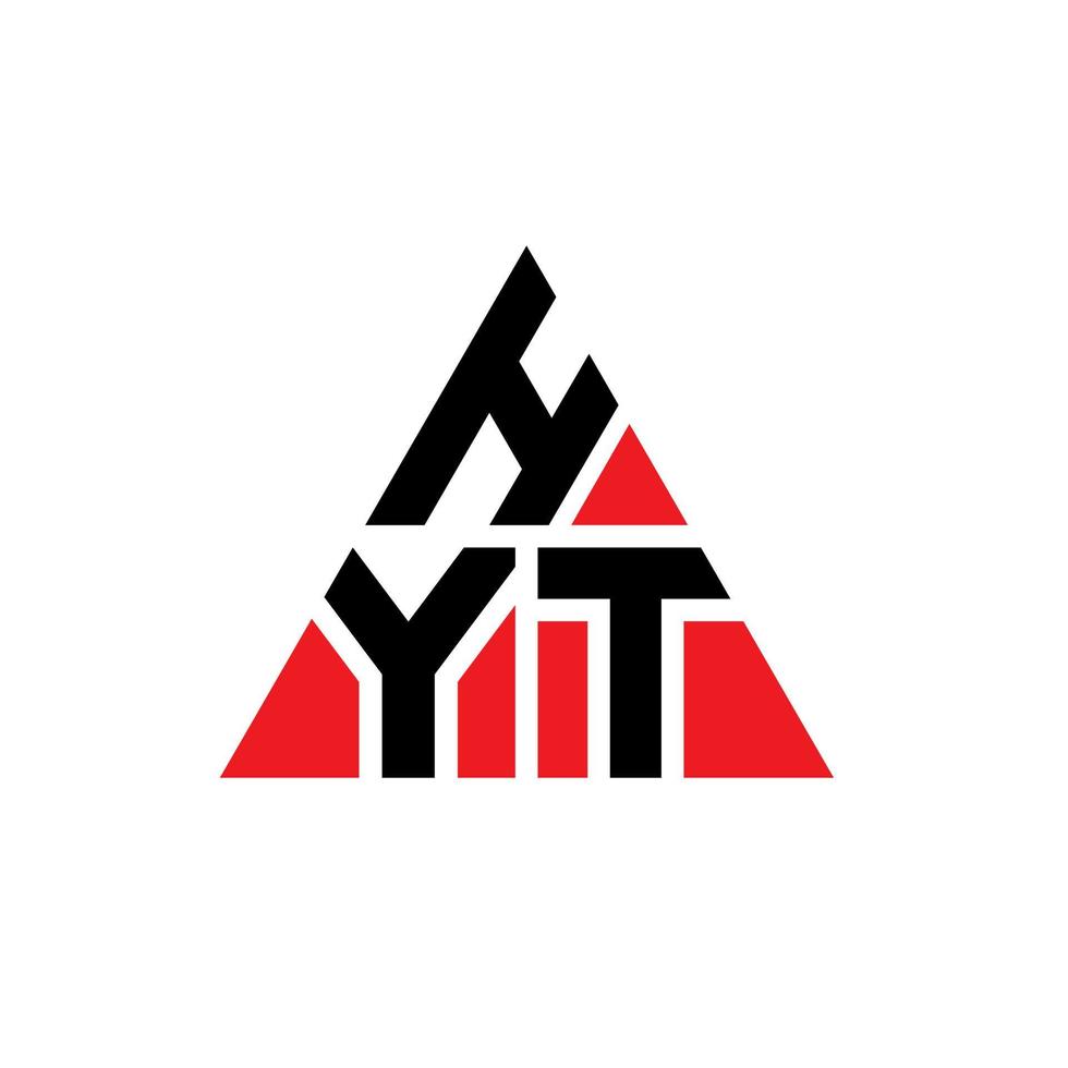 HYT triangle letter logo design with triangle shape. HYT triangle logo design monogram. HYT triangle vector logo template with red color. HYT triangular logo Simple, Elegant, and Luxurious Logo.