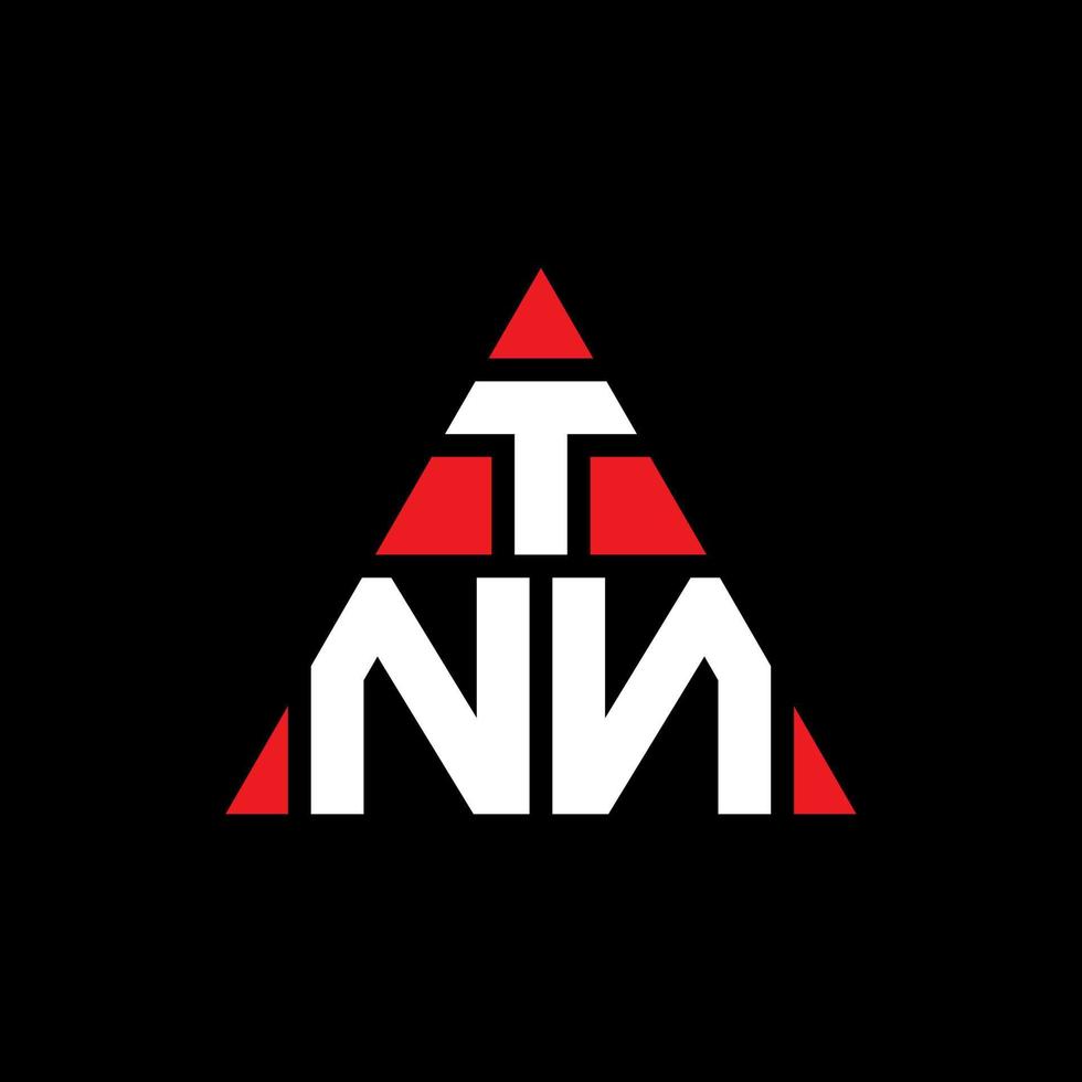 TNN triangle letter logo design with triangle shape. TNN triangle logo design monogram. TNN triangle vector logo template with red color. TNN triangular logo Simple, Elegant, and Luxurious Logo.