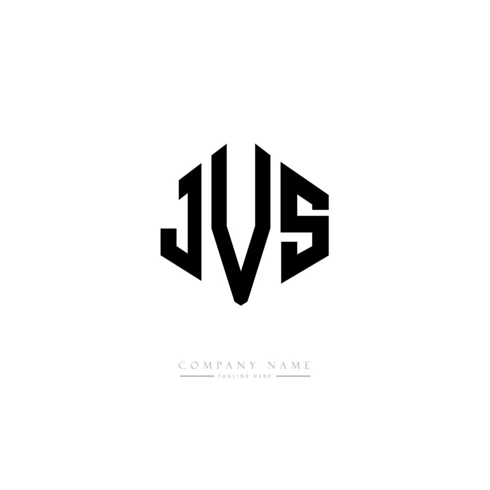 JVS letter logo design with polygon shape. JVS polygon and cube shape
