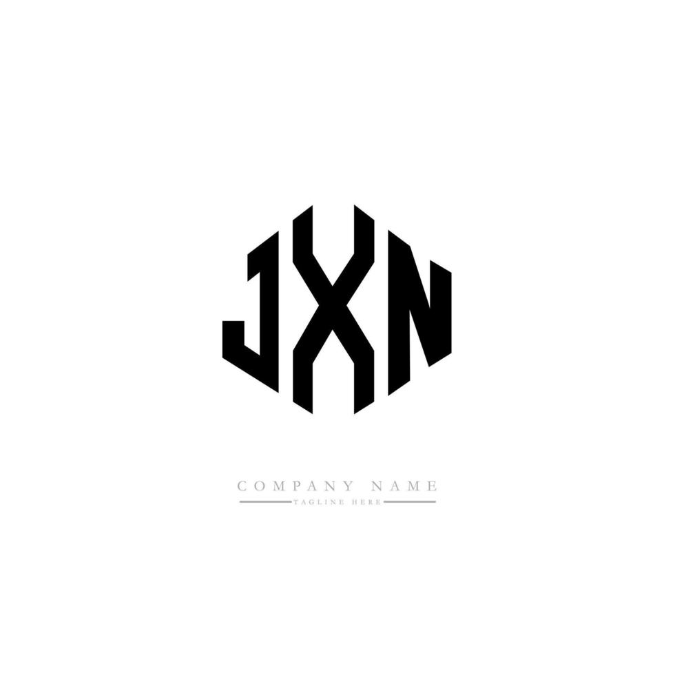 JXN letter logo design with polygon shape. JXN polygon and cube shape ...