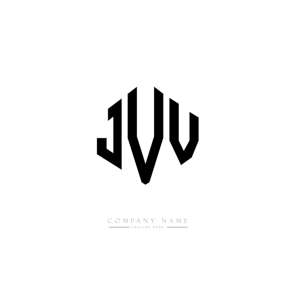 JVV letter logo design with polygon shape. JVV polygon and cube shape logo design. JVV hexagon vector logo template white and black colors. JVV monogram, business and real estate logo.