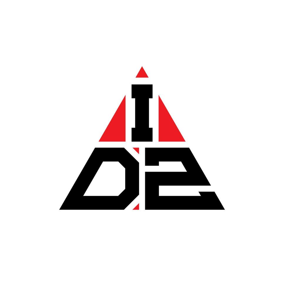 Diseño de logotipo de letra triangular idz con forma de triángulo. monograma de diseño del logotipo del triángulo idz. plantilla de logotipo de vector de triángulo idz con color rojo. logotipo triangular idz logotipo simple, elegante y lujoso.