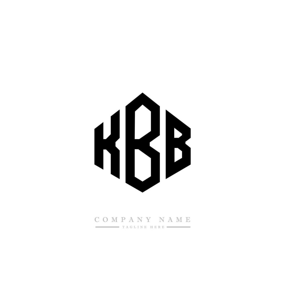 KBB letter logo design with polygon shape. KBB polygon and cube shape logo design. KBB hexagon vector logo template white and black colors. KBB monogram, business and real estate logo.