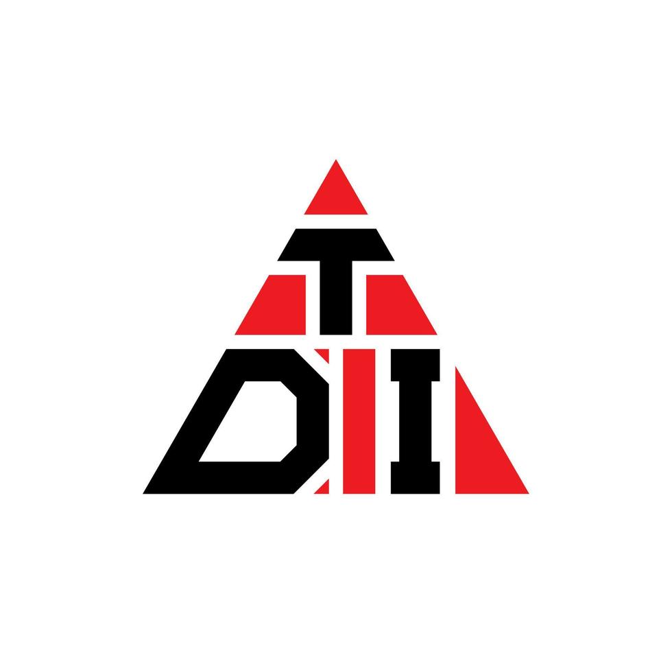 diseño de logotipo de letra de triángulo tdi con forma de triángulo. monograma de diseño de logotipo de triángulo tdi. plantilla de logotipo de vector de triángulo tdi con color rojo. logotipo triangular tdi logotipo simple, elegante y lujoso.