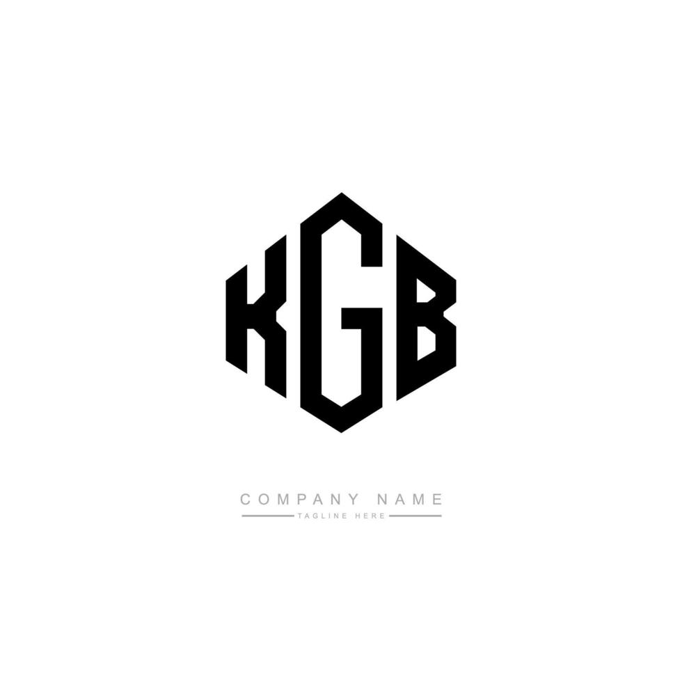 diseño de logotipo de letra kgb con forma de polígono. diseño de