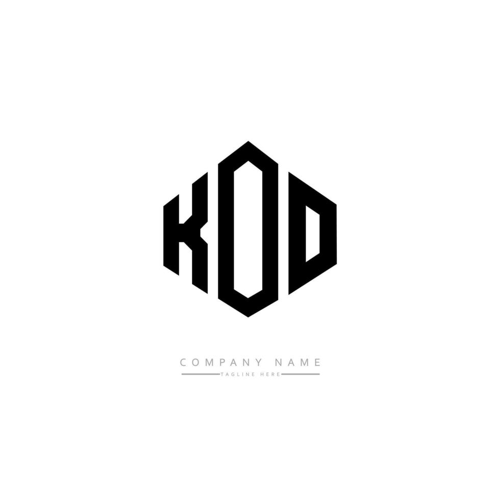 KOO letter logo design with polygon shape. KOO polygon and cube shape logo design. KOO hexagon vector logo template white and black colors. KOO monogram, business and real estate logo.