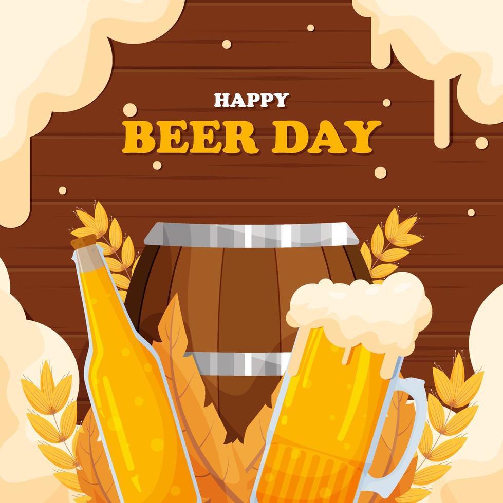 Happy Beer Day Concept vector