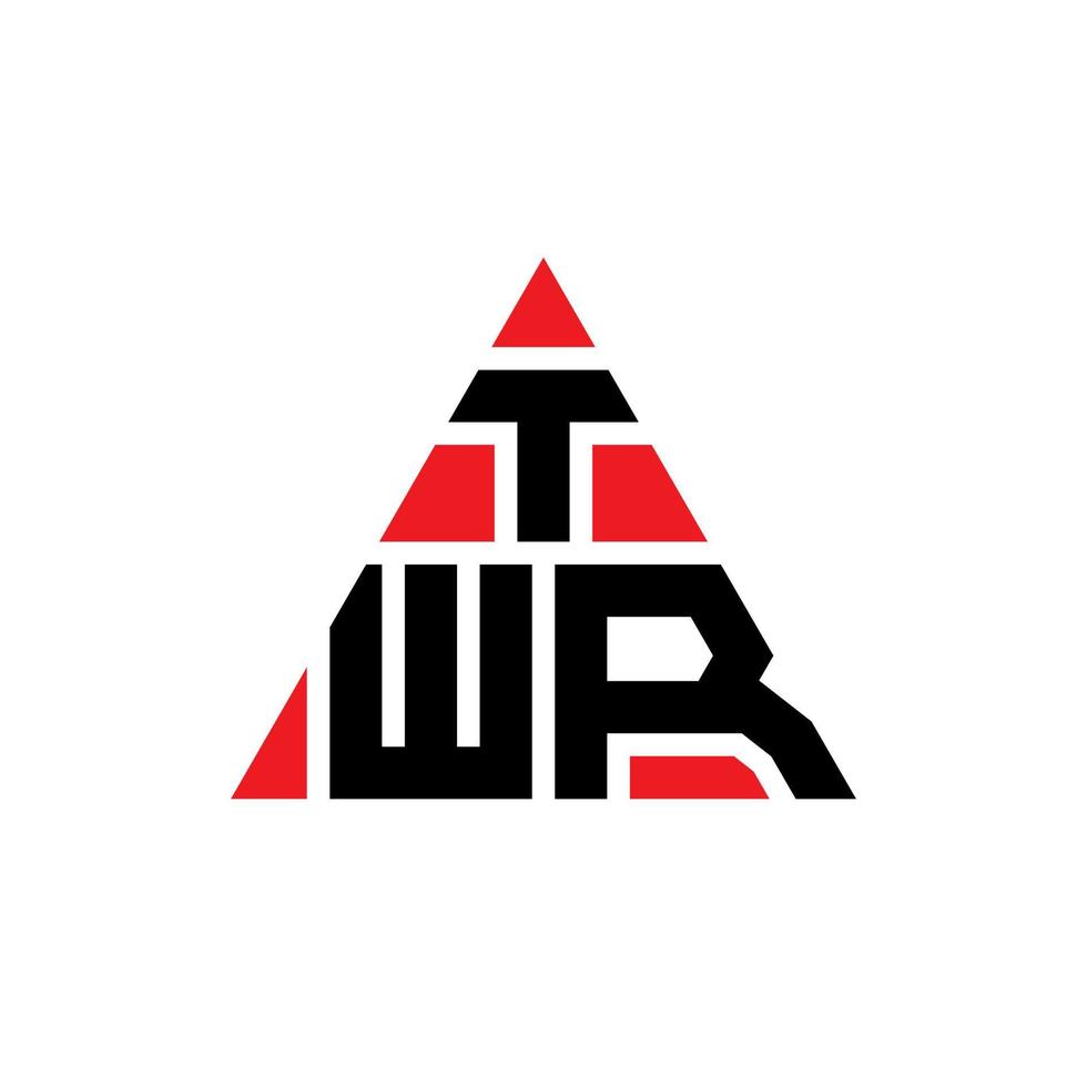 diseño de logotipo de letra de triángulo twr con forma de triángulo. monograma de diseño de logotipo de triángulo twr. plantilla de logotipo de vector de triángulo twr con color rojo. logotipo triangular twr logotipo simple, elegante y lujoso.