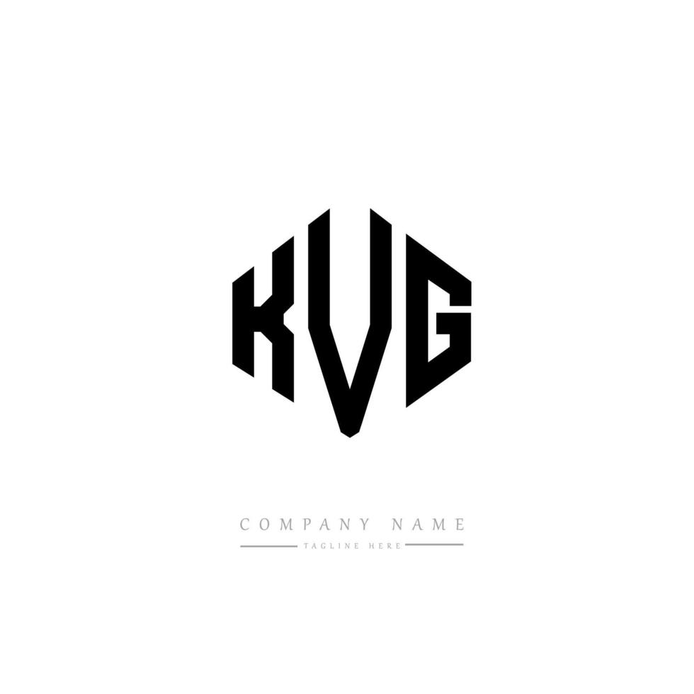 KVG letter logo design with polygon shape. KVG polygon and cube shape logo design. KVG hexagon vector logo template white and black colors. KVG monogram, business and real estate logo.