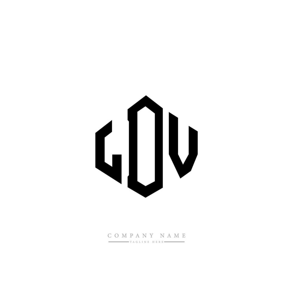 LDV letter logo design with polygon shape. LDV polygon and cube shape logo design. LDV hexagon vector logo template white and black colors. LDV monogram, business and real estate logo.