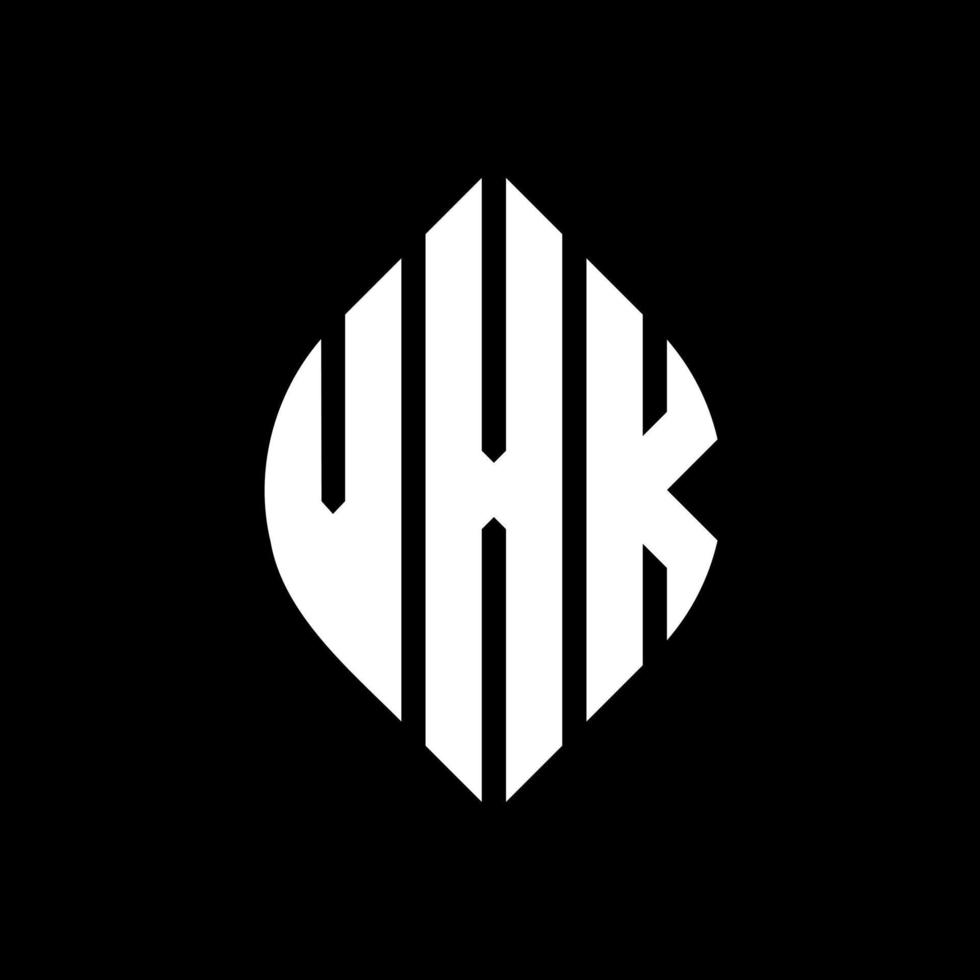 Diseño de logotipo de letra de círculo vxk con forma de círculo y elipse. letras de elipse vxk con estilo tipográfico. las tres iniciales forman un logo circular. vector de marca de letra de monograma abstracto de emblema de círculo vxk.