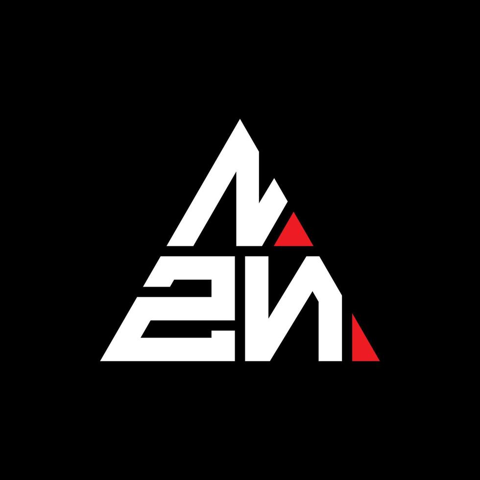 Diseño de logotipo de letra triangular nzn con forma de triángulo. monograma de diseño de logotipo de triángulo nzn. plantilla de logotipo de vector de triángulo nzn con color rojo. logotipo triangular nzn logotipo simple, elegante y lujoso.