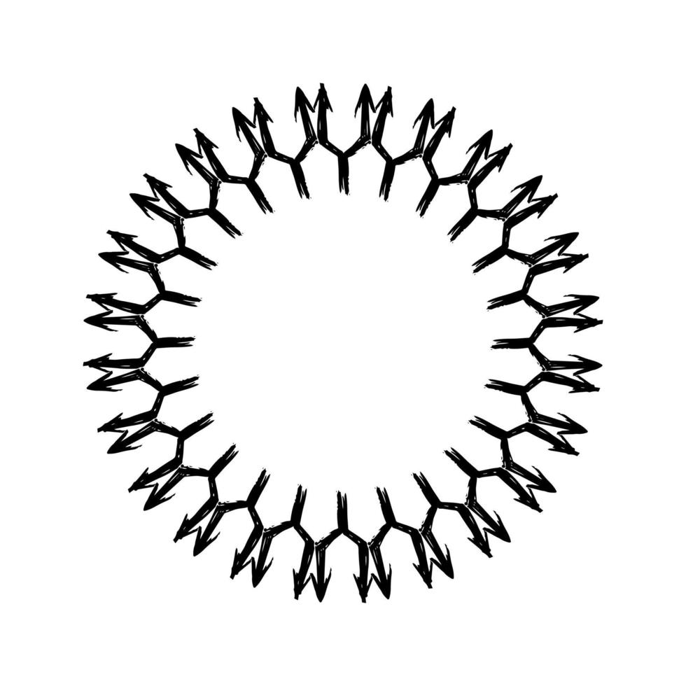 arrows round banner, place for text. arrows in a circle - vector illustration isolate. arrow sketch curve