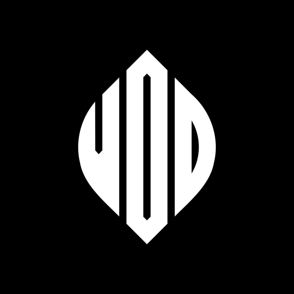 VOO circle letter logo design with circle and ellipse shape. VOO ellipse letters with typographic style. The three initials form a circle logo. VOO Circle Emblem Abstract Monogram Letter Mark Vector. vector