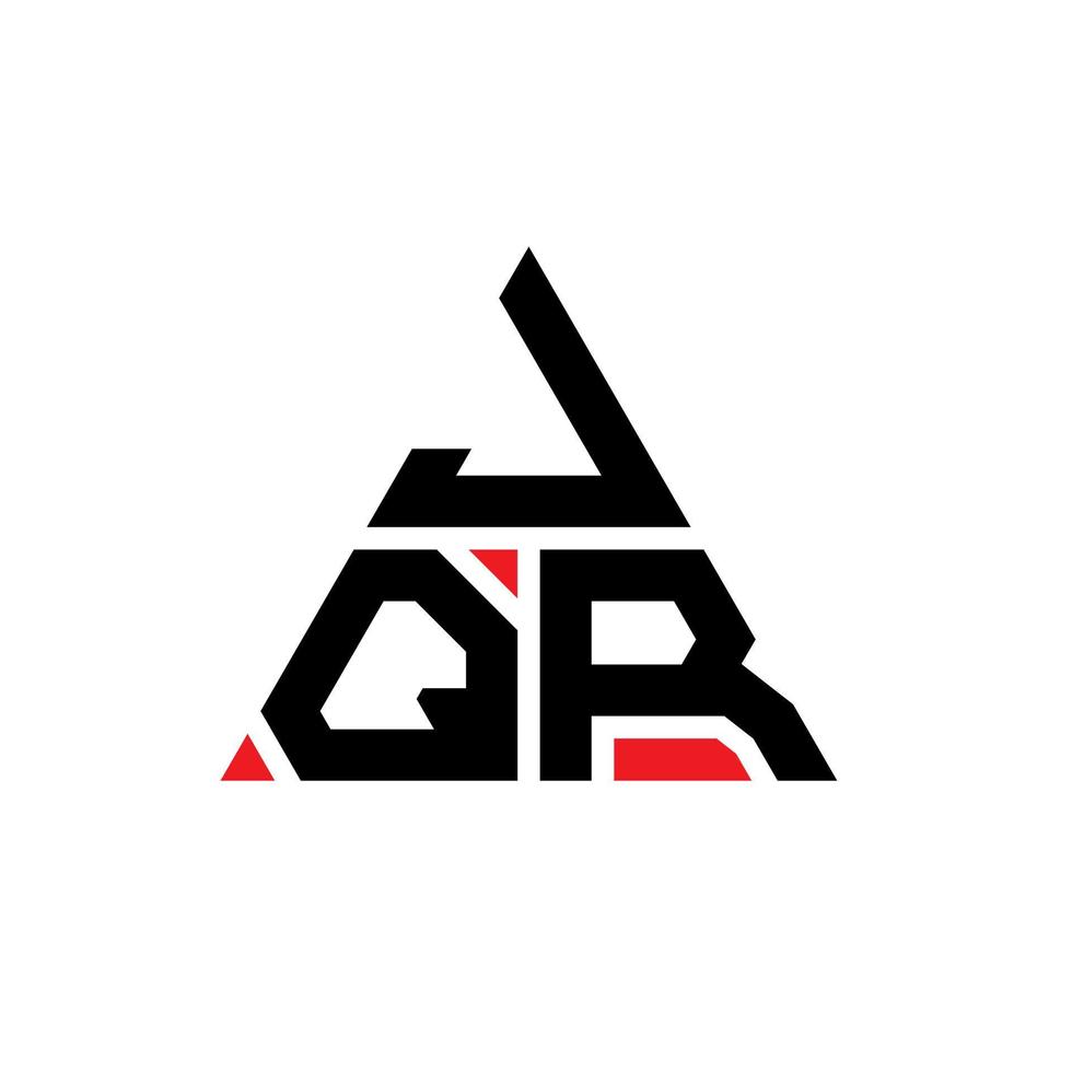 Diseño de logotipo de letra triangular jqr con forma de triángulo. monograma de diseño del logotipo del triángulo jqr. plantilla de logotipo de vector de triángulo jqr con color rojo. logotipo triangular jqr logotipo simple, elegante y lujoso.