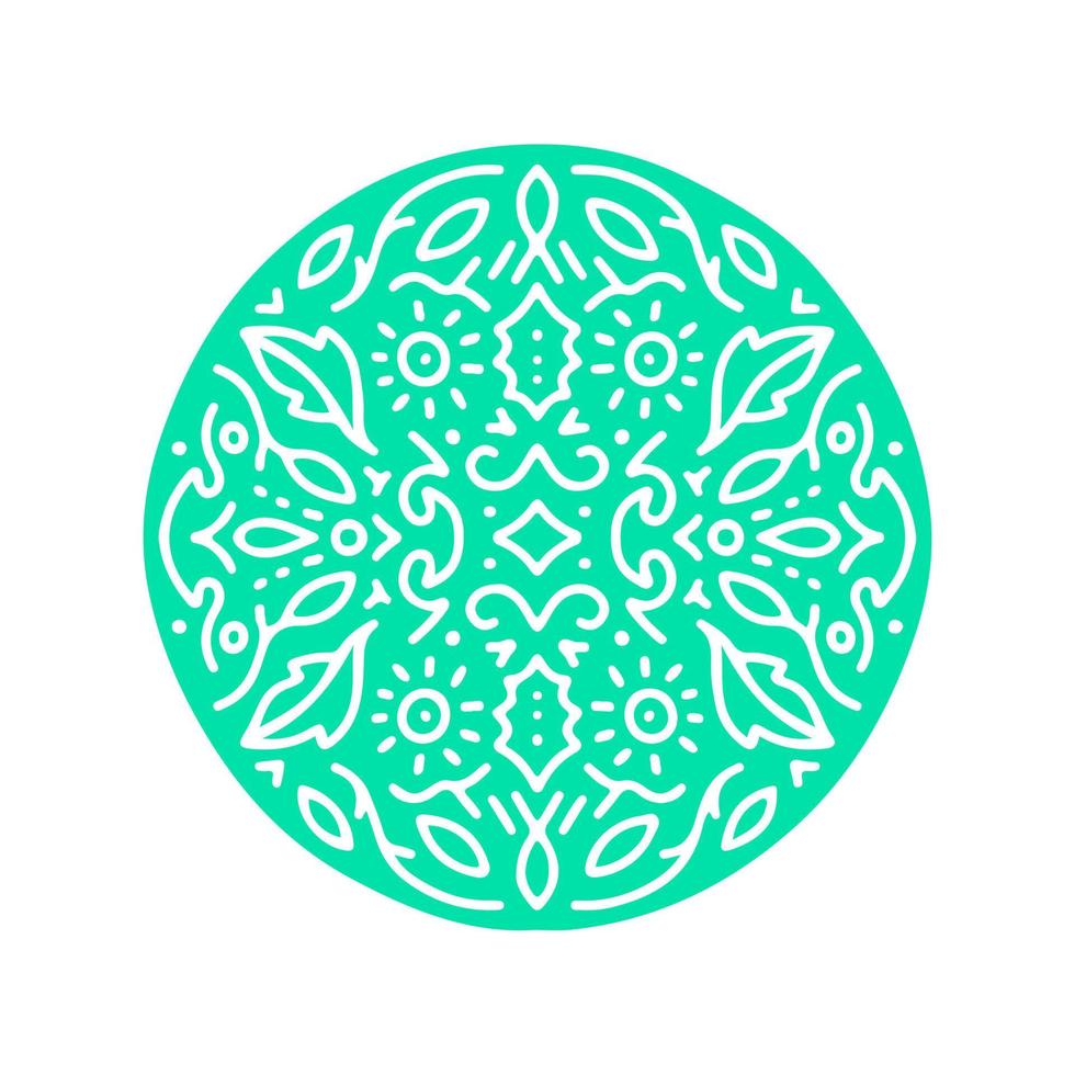 Aesthetic Floral mandala, illustration for t-shirt, sticker, or apparel merchandise. With doodle, retro, and cartoon style. vector