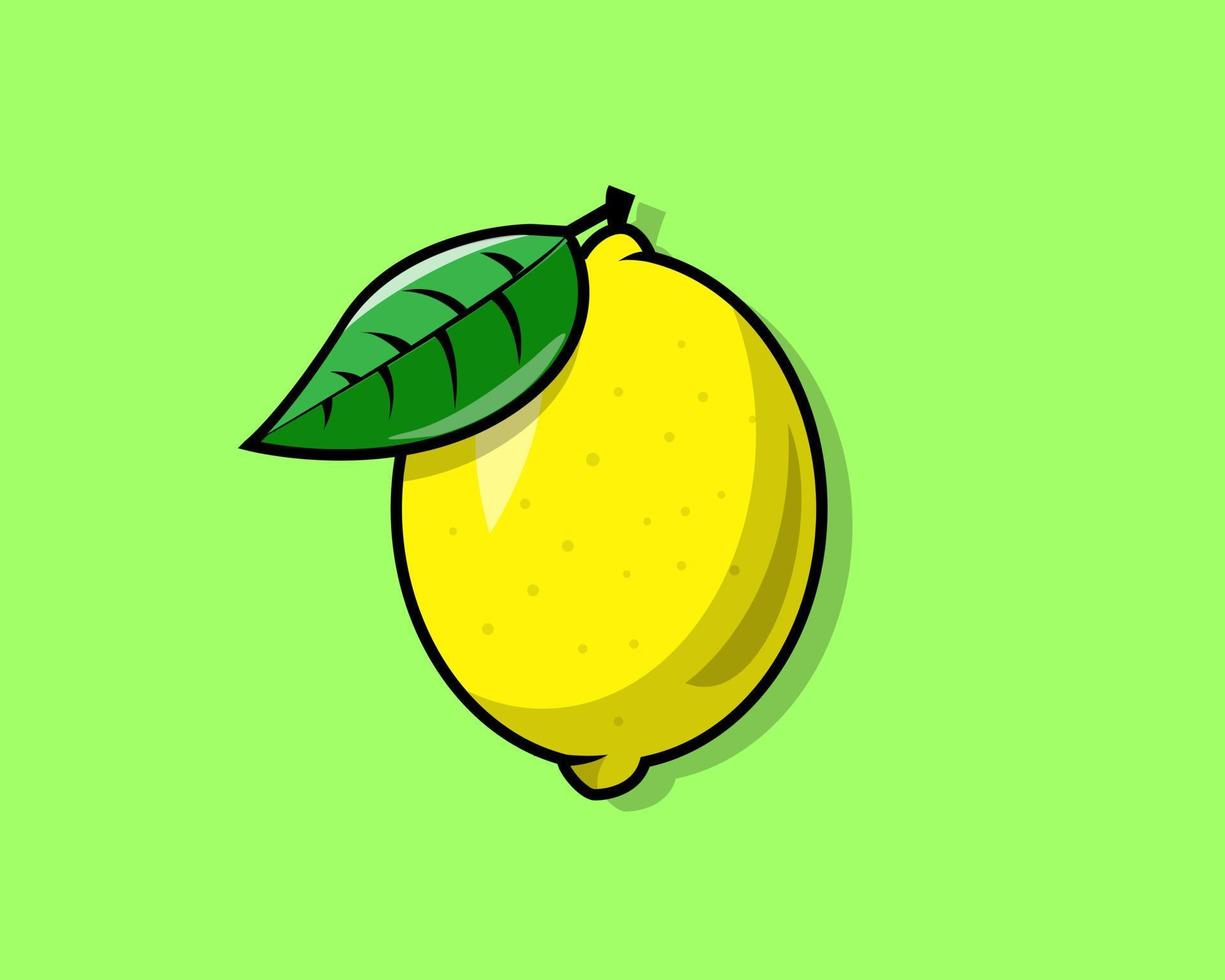 vector illustration lemon fruit icon flat design colorful.