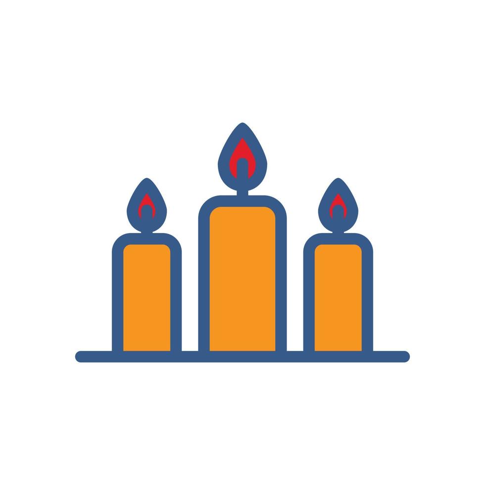 Candle icon. Icon related to party. Lineal color icon style. Simple design editable vector