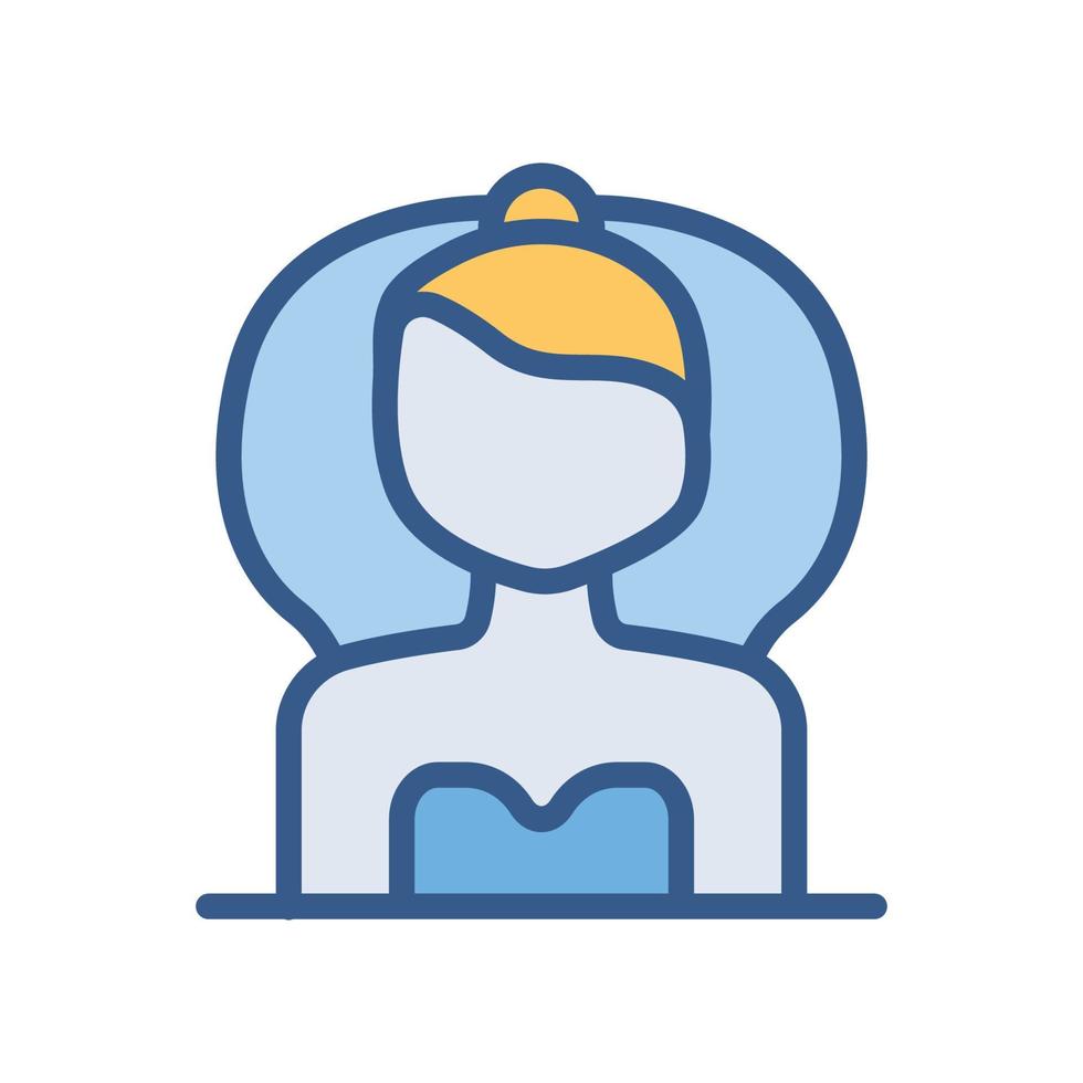 Bride icon. Icon related to wedding. Lineal color icon style. Simple design editable vector