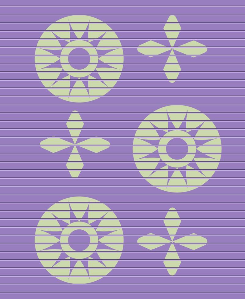 Horizontal purple plastic panels. With abstract background pattern. Vector