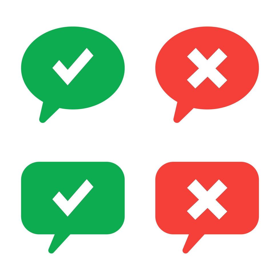 Speech bubbles . Feedback icons vector design. Good and Bad Review.