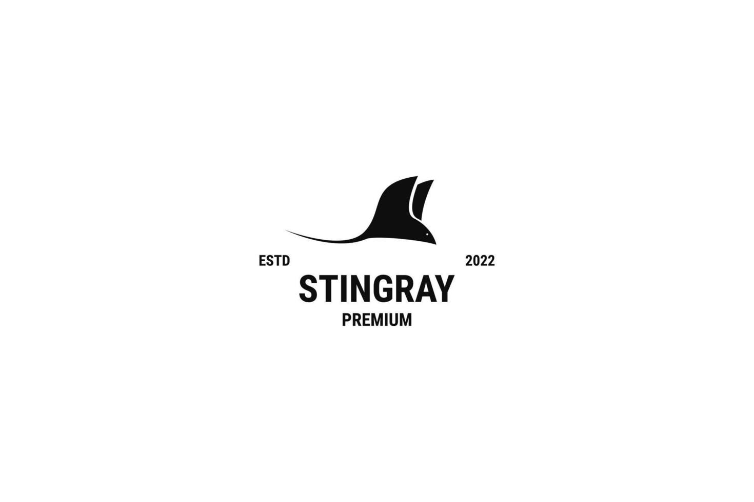 stingray pez diseño mar animal logo vector ilustración idea