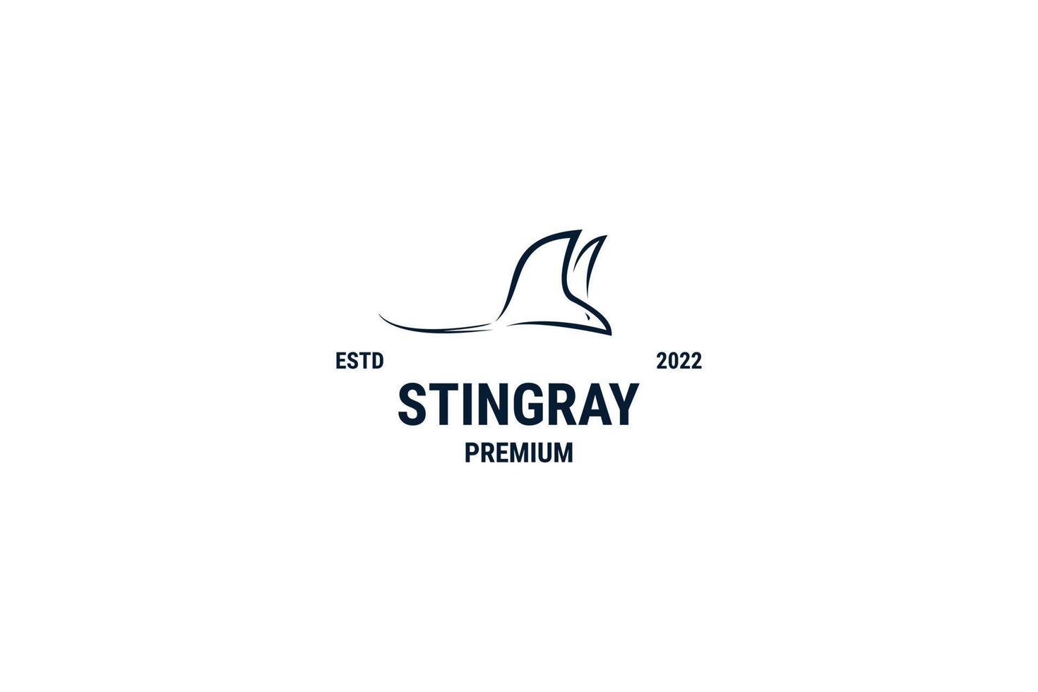 stingray pez diseño mar animal logo vector ilustración idea