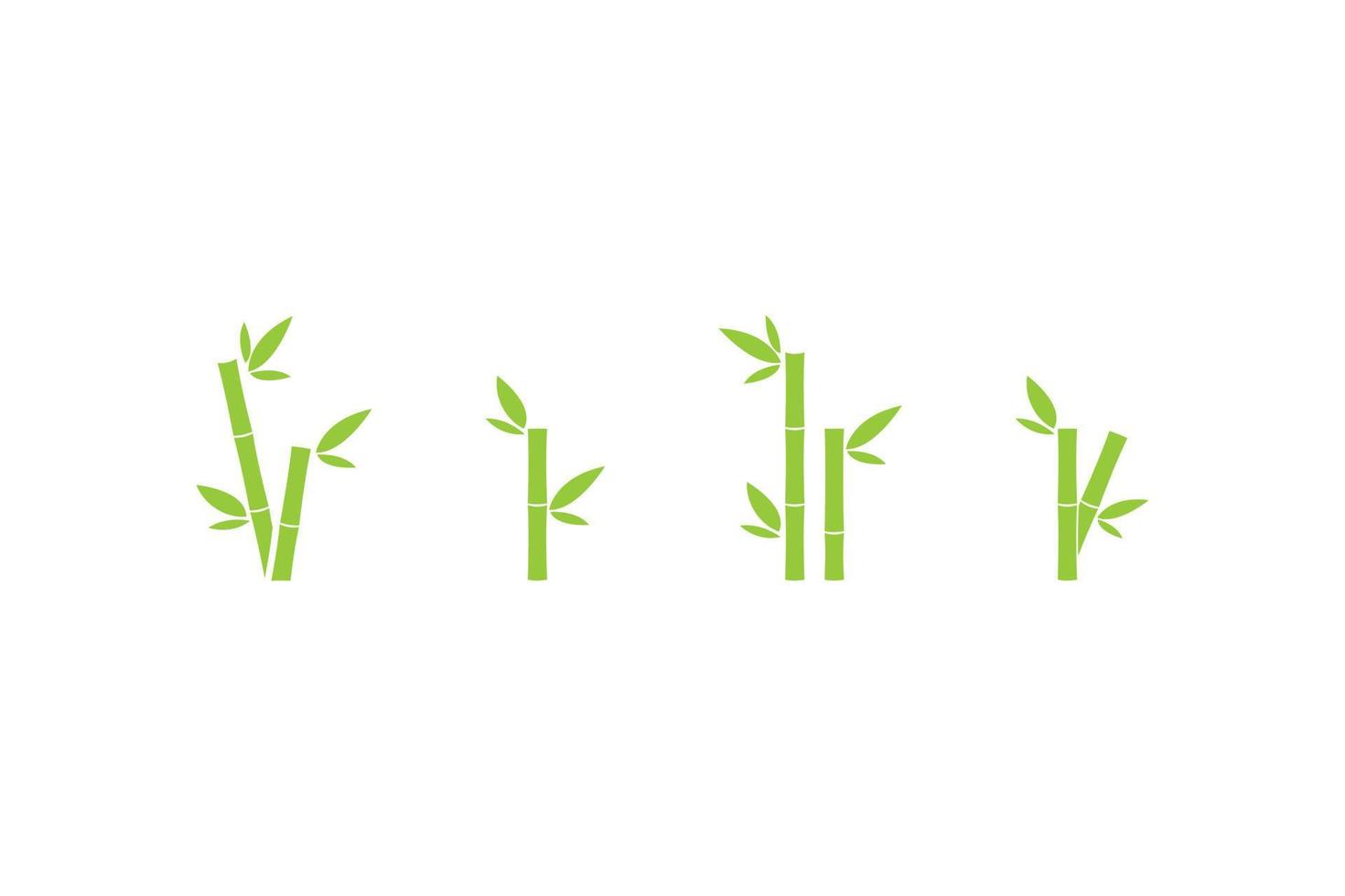 establecer bambú logo icono diseño vector plantilla ilustración idea