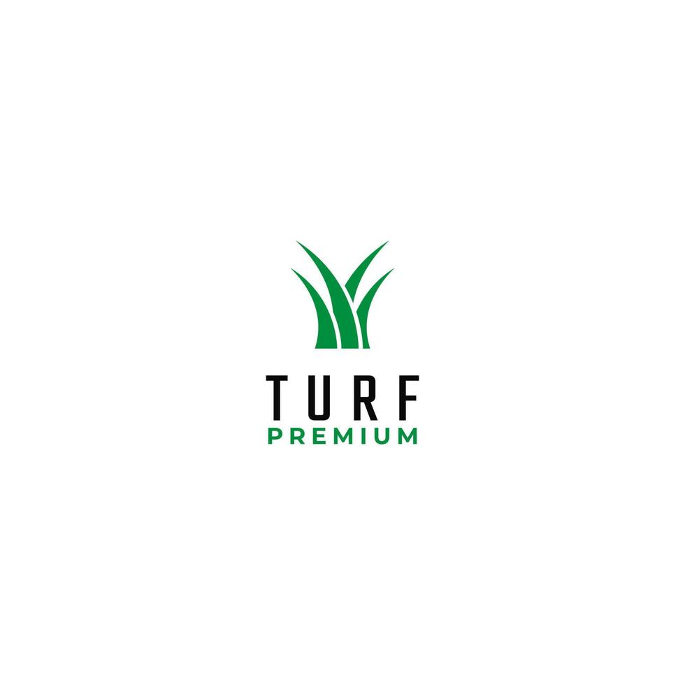 Flat turf logo design vector icon illustration idea