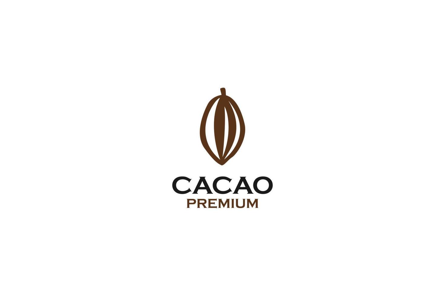 idea de ilustración de plantilla de vector de diseño de icono de logotipo de cacao plano