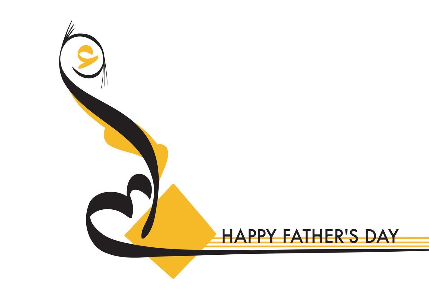 Happy Father's Day with Modern Arabic Calligraphy said My Dad vector