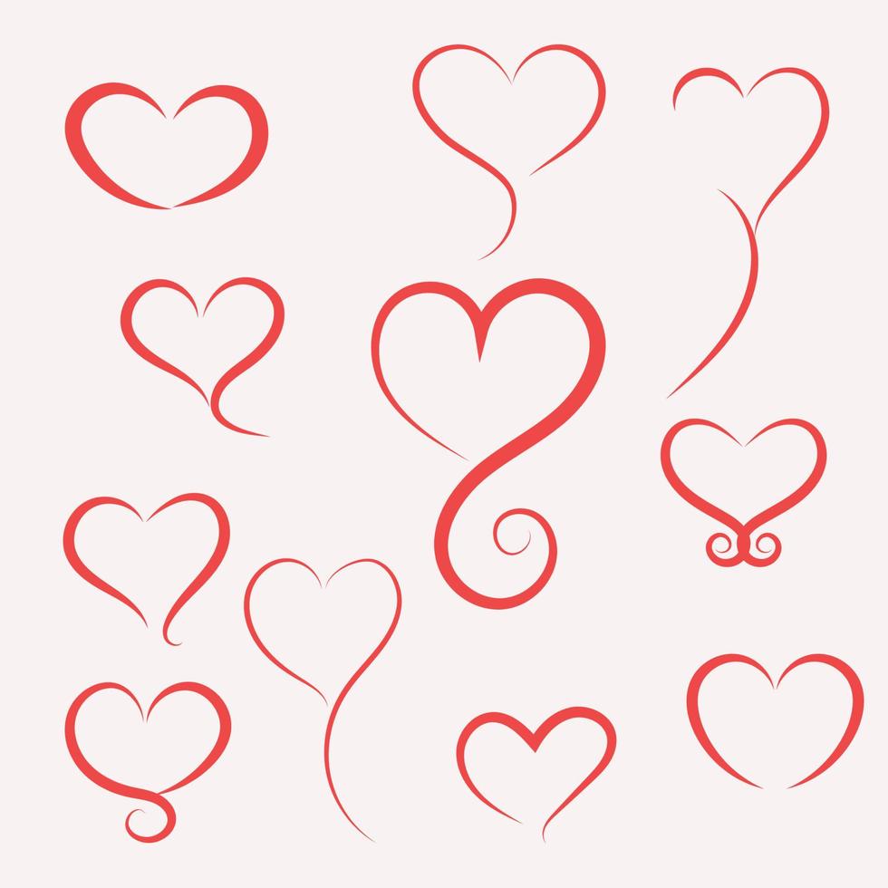 Heart valentine Shapes icon illustration vector