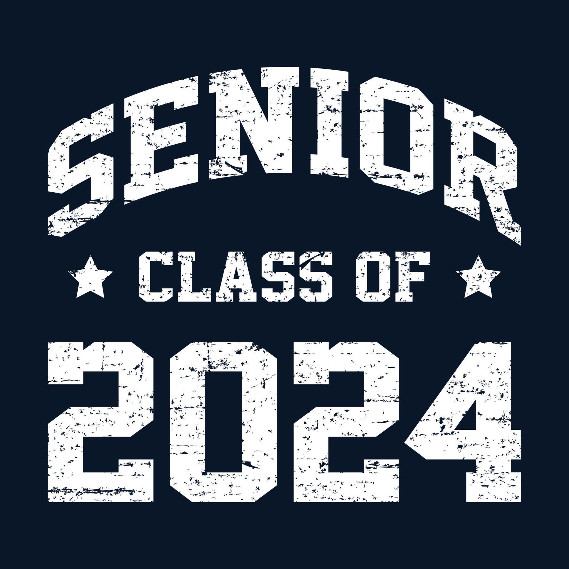 Class Of 2024. Graduation for high school, college graduate. Class of