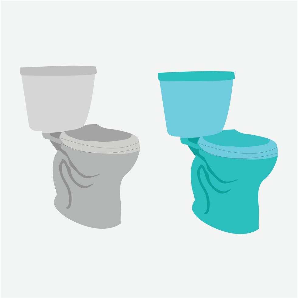 Toilet illustration on white background, the best Cartoonist Toilet vector illustration