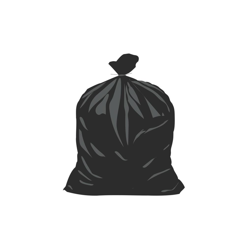 Rubbish bag on the white background, the best cartoon rubbish bag vector illustration